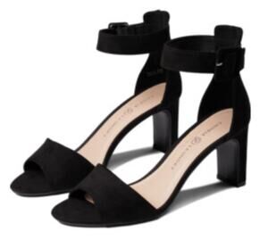 Chinese Laundry Womens Black Ankle Strap Block Heel Classic Open Toe Sandals 7.5